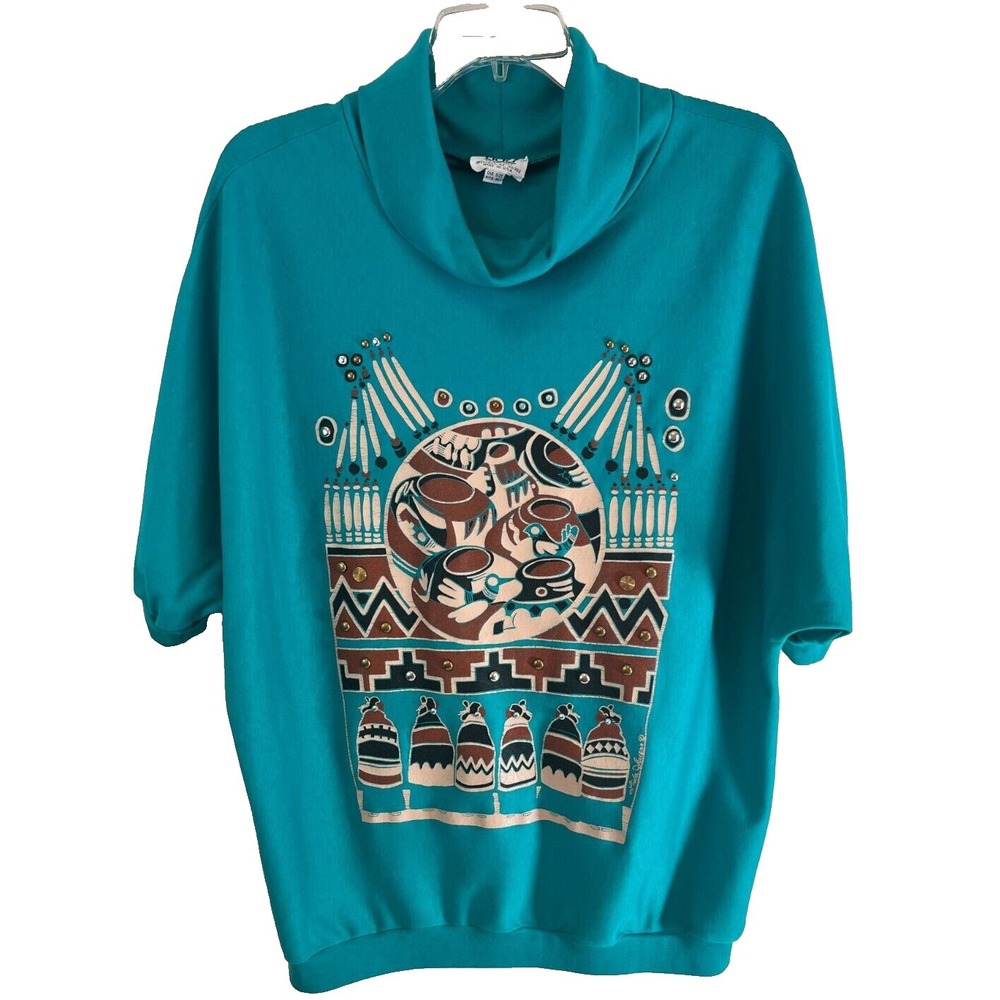 Lida Souers Vintage Women's Top One Size Fits Most Southwestern Art to Wear